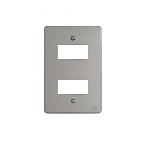 PLACA 4X2" 2 MOD CINZA EQUILE 