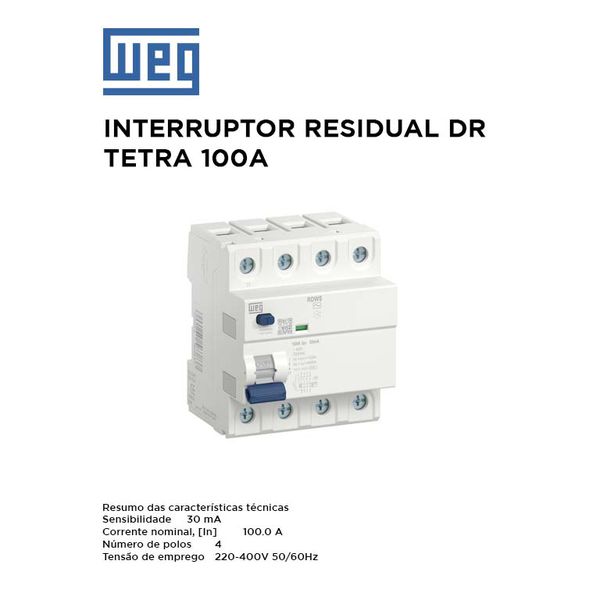 INTERRUPTOR DR TETRA 100A WEG