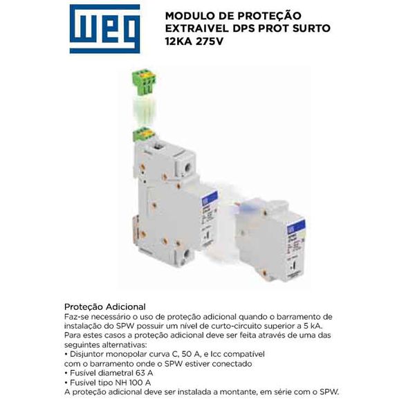 MOD EXTRAIVEL DPS PROT SURTO 12KA 275V WEG