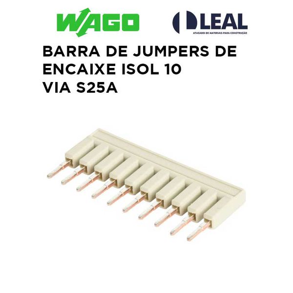 BARRA DE JUMPERS DE ENCAIXE ISOL 10 VIAS 25A WAGO