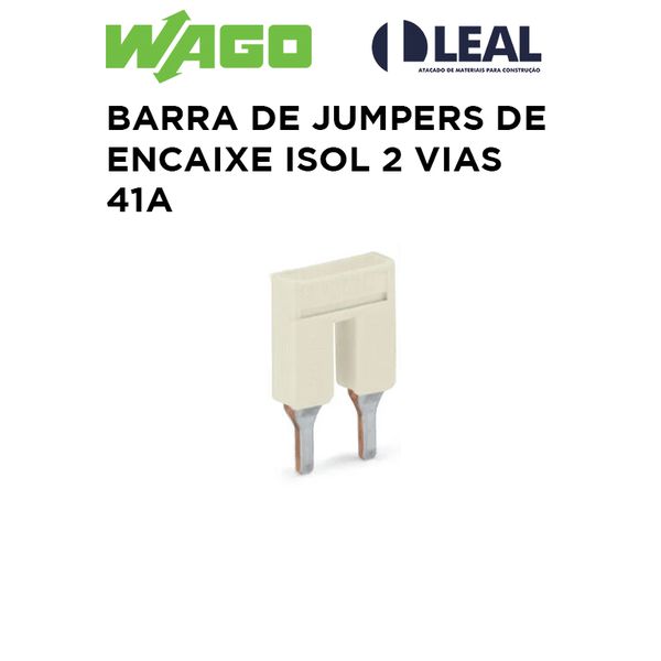 BARRA DE JUMPERS DE ENCAIXE ISOL 2 VIAS 41A WAGO