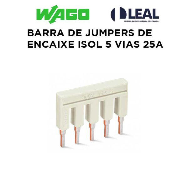 BARRA DE JUMPERS DE ENCAIXE ISOL 5 VIAS 25A WAGO