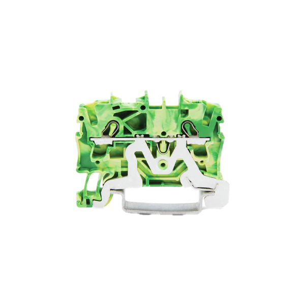 BORNE DE TERRA PARA TRILHO DIN 2 CONDUTORES 4MM WAGO