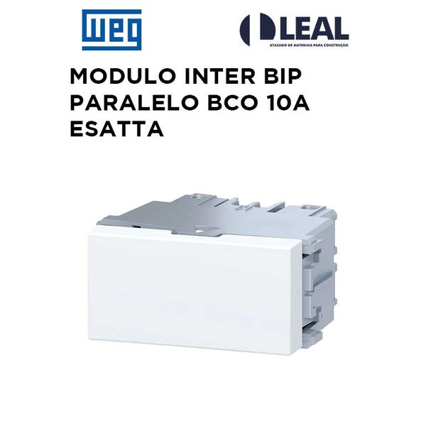 MODULO INTERRUPTOR BIPOLAR PARALELO BRANCO 10A ESATTA