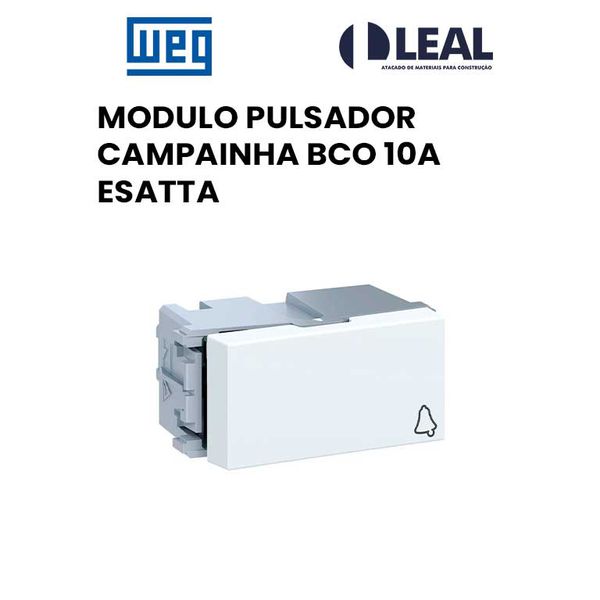 MODULO PULSADOR CAMPAINHA BRANCO 10A ESATTA