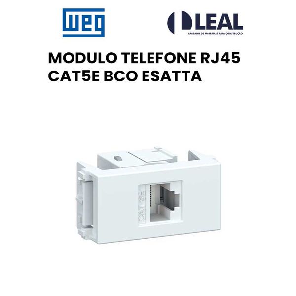 MODULO TELEFONE RJ45 CAT5E BRANCO ESATTA