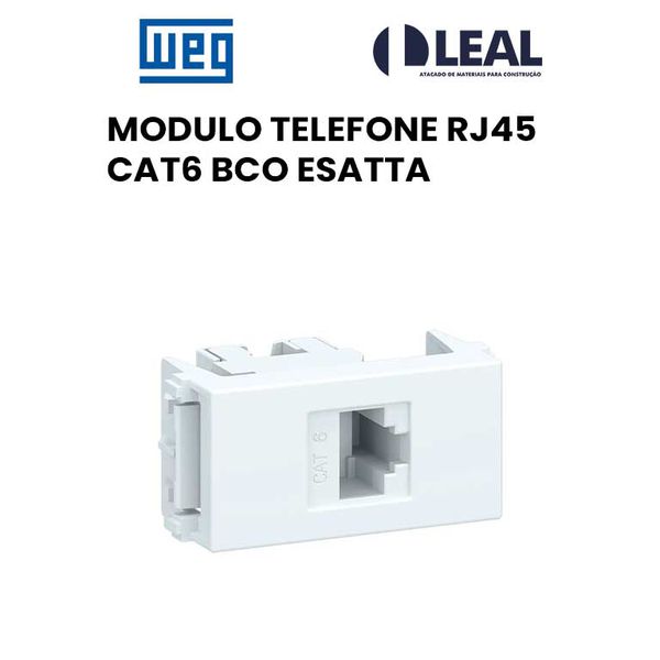 MODULO TELEFONE RJ45 CAT6 BCO ESATTA