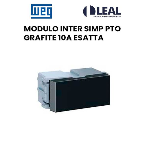 MODULO INTERRUPTOR SIMPLES PRETO GRAFITE 10A ESATTA