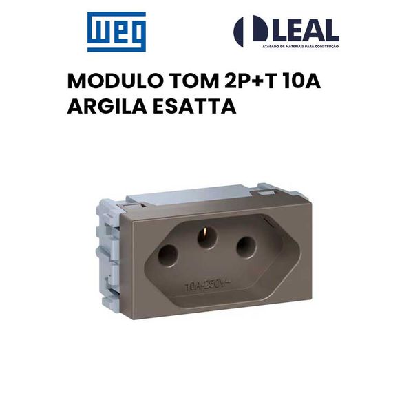 MODULO TOMADA 2P+T 10A ARGILA ESATTA