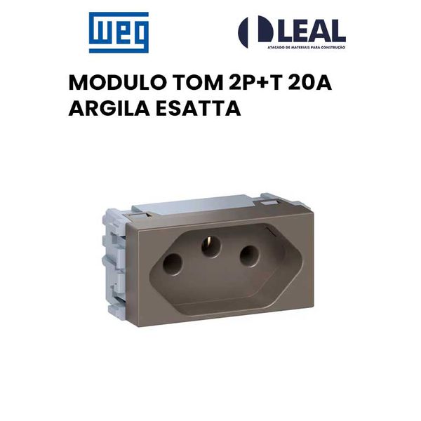 MODULO TOMADA 2P+T 20A ARGILA ESATTA