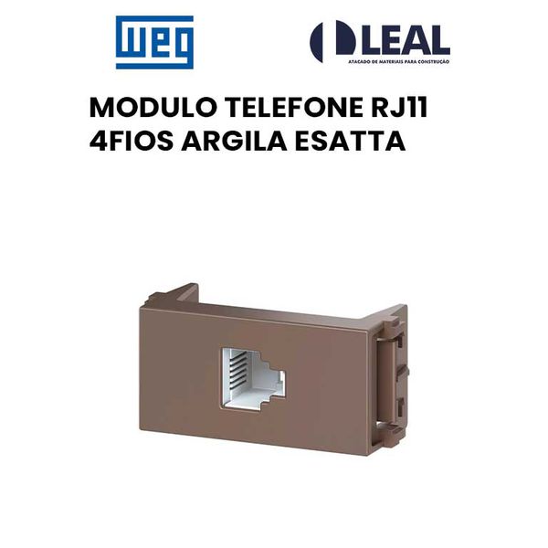 MODULO TELEFONE RJ11 4 FIOS ARGILA ESATTA