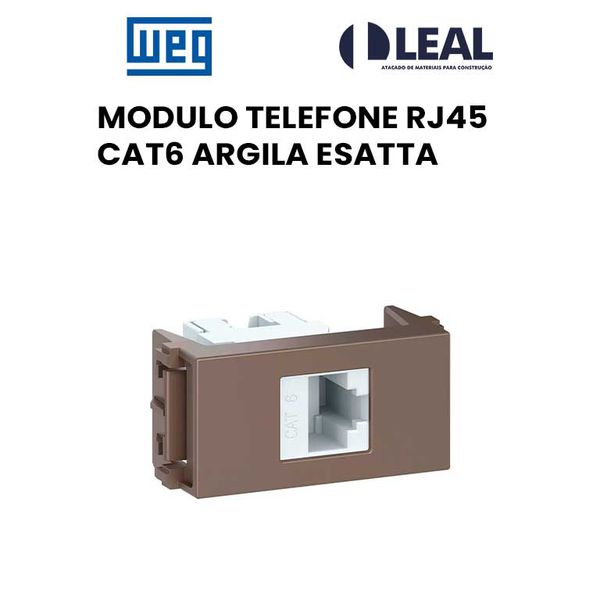 MODULO TELEFONE RJ45 CAT6 ARGILA ESATTA