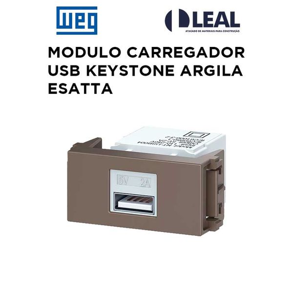 MODULO CARREGADOR USB KEYSTONE ARGILA ESATTA
