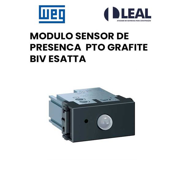 MODULO SENSOR DE PRESENCA PRETO GRAFITE BIVOLT ESATTA