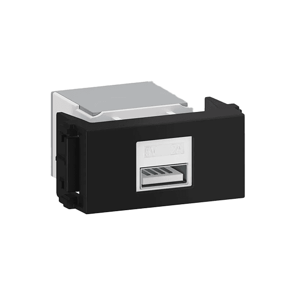 MODULO CARREGADOR USB KEYSTONE PRETO GRAFITE ESATTA