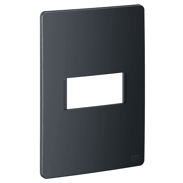 PLACA 4X2 1 POSTO PRETO GRAFITE ESATTA