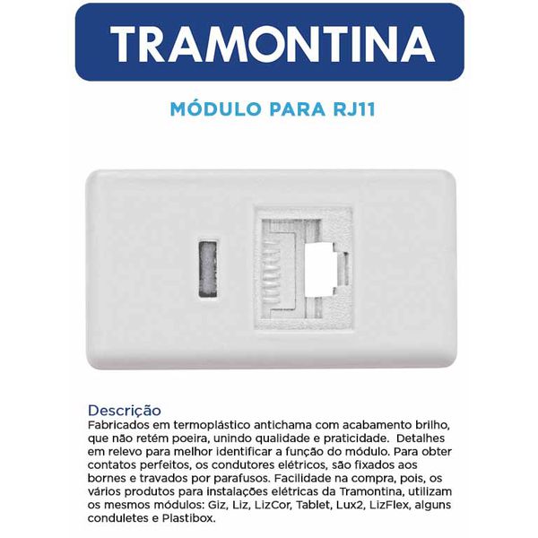 MODULO TAMPO PARA TOMADA RJ - LIZ