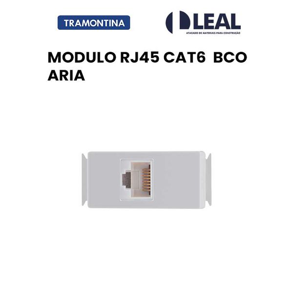 MÓDULO RJ45 CAT6 BRANCO ARIA - TRAMONTINA | Comercial Leal