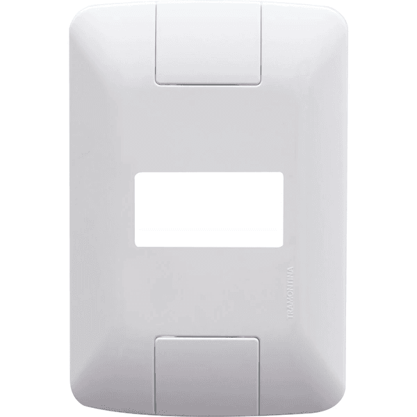 PLACA 4X2 1 POSTO HORIZONTAL BRANCO ARIA