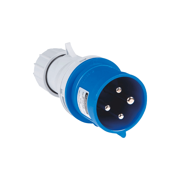 PLUGUE INDUSTRIAL 250V 32A 3P+T 9H AZ - TRAMONTINA 