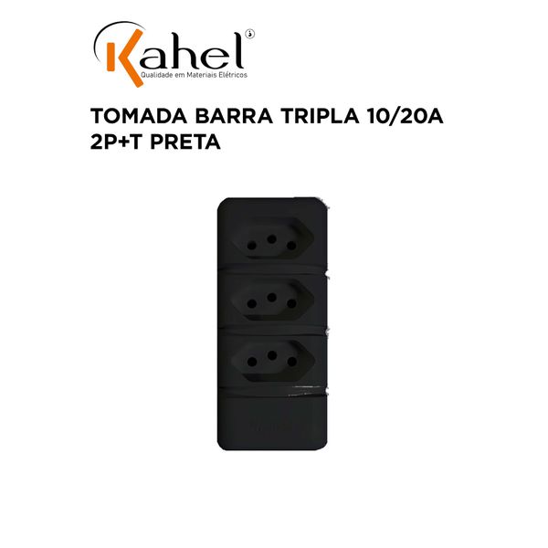 TOMADA BARRA 3(TRIPLA) 20A/250V 2P+T BRANCA INTERNEED