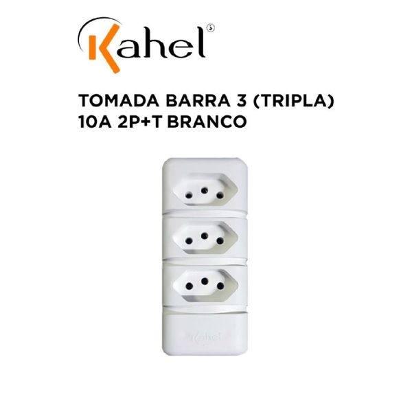 TOMADA BARRA 3(TRIPLA) 20A/250V 2P+T BRANCA INTERNEED
