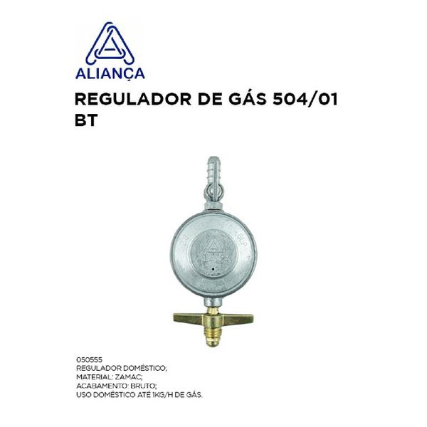 REGULADOR DE GÁS 504/01 BT - ALIANÇA