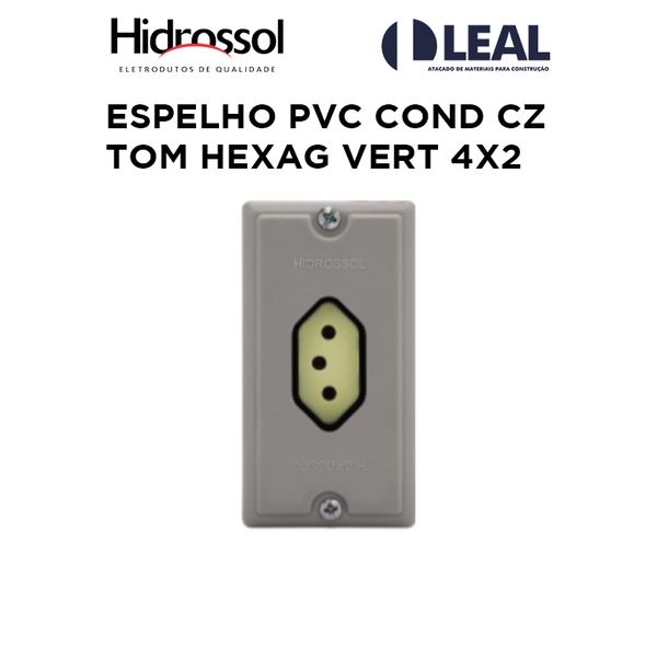 ESPELHO PVC COND CZ TOM HEXAG VERT 4X2 HIDROSSOL