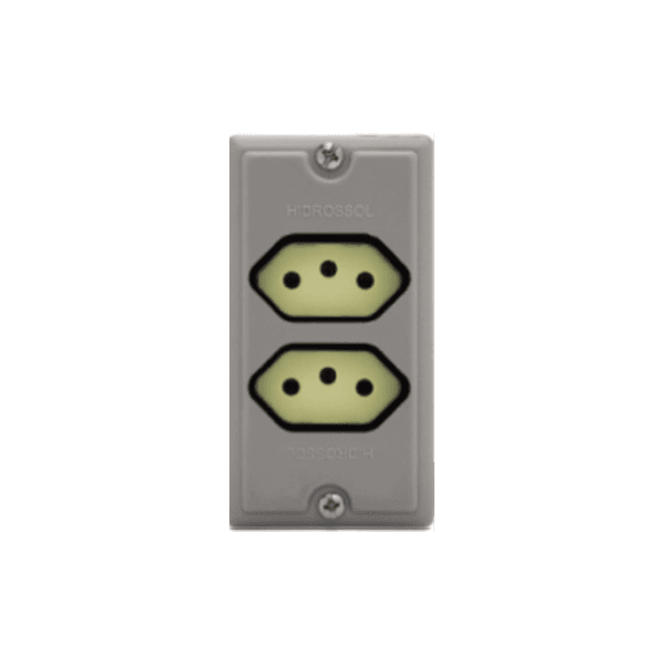 ESPELHO PVC COND CZ TOM HEXAG HORIZ DUPLO 4X2 HIDROSSOL