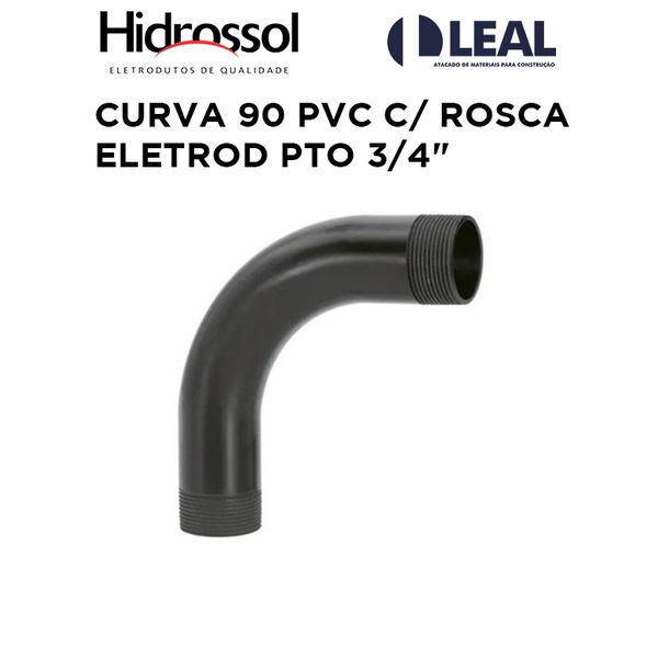 CURVA 90 PVC C/ ROSCA ELETROD PTO 3/4