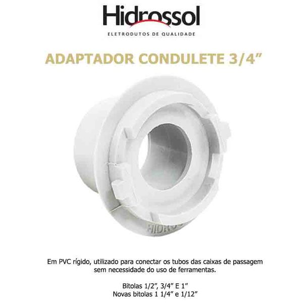 ADAPTADOR PVC COND BRANCO 3/4