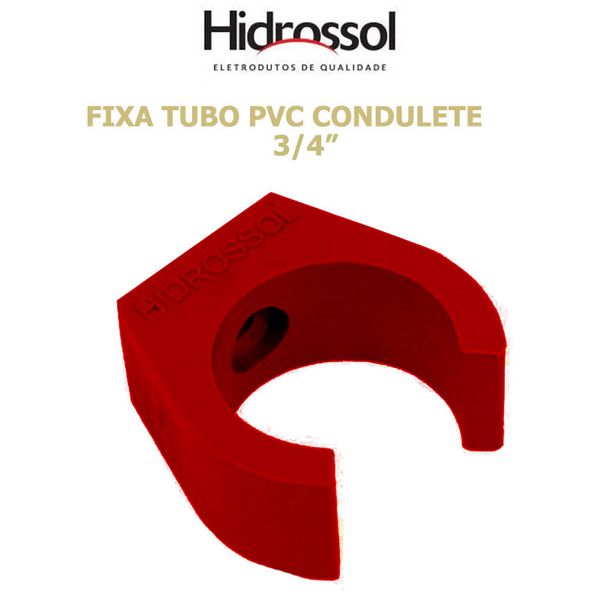 ABRAÇADEIRA FIXA TUBO PVC COND VERMELHA 3/4