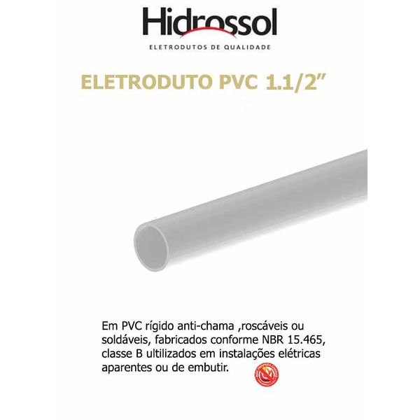 ELETRODUTO PVC COND CINZA 1.1/2