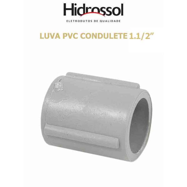 LUVA PVC COND CINZA 1.1/2