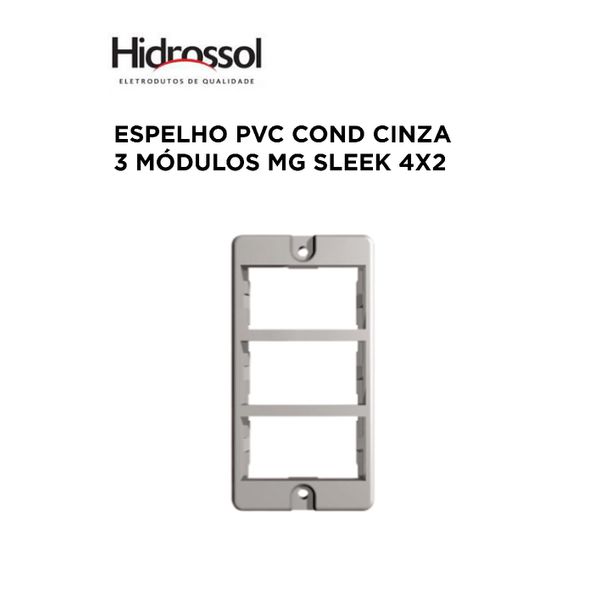 ESPELHO PVC COND CZ 3 MOD MG SLEEK 4X2 HIDROSSOL