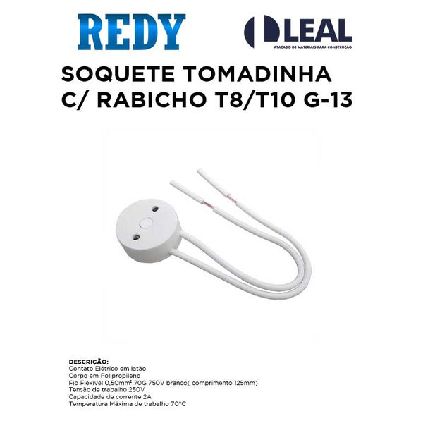 SOQUETE TOMADINHA C/ RABICHO T8/T10 G-13 REDY