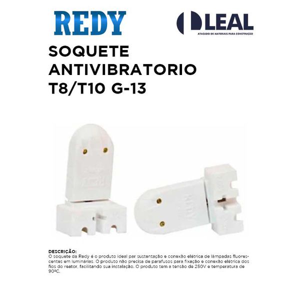 SOQUETE ANTIVIBRATORIO T8/T10 G-13 REDY