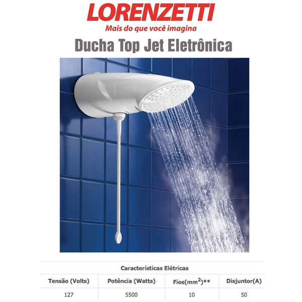 DUCHA TOP JET ELETRÔNICA 127VX5500W