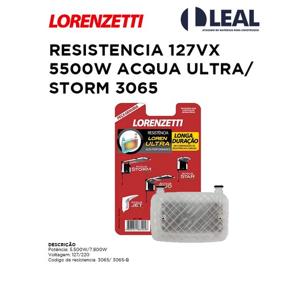 RESISTÊNCIA 127VX5500W ACQUA ULTRA/STORM 3065