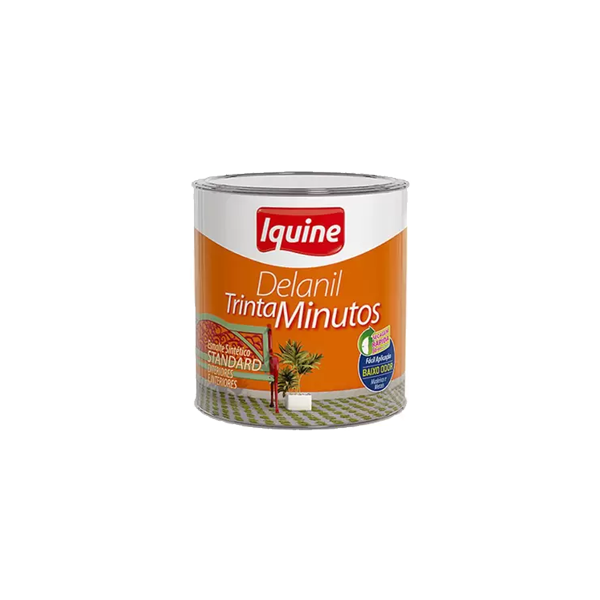 Tinta Esmalte Sintético Brilhante Delanil Madeiras e Metais 112,5ml Branco Neve IQUINE