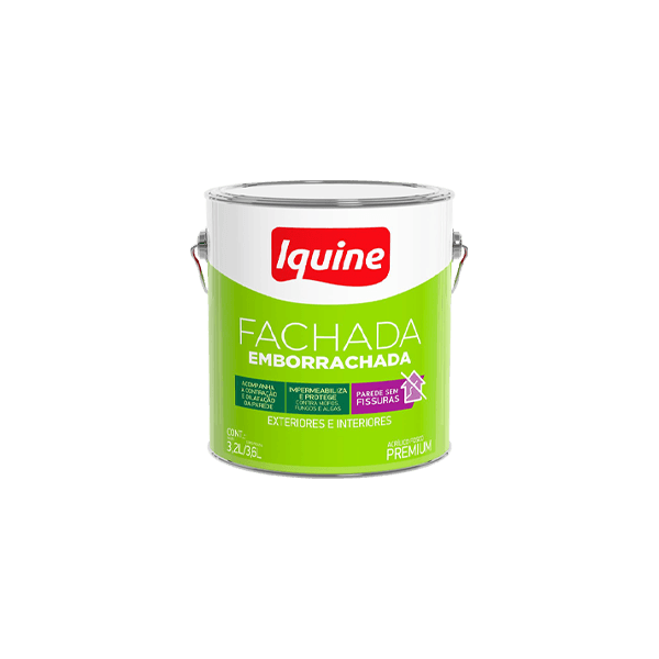 Tinta Acrílica Fosca 3,6L Fachada Emborrachada Branco Neve IQUINE
