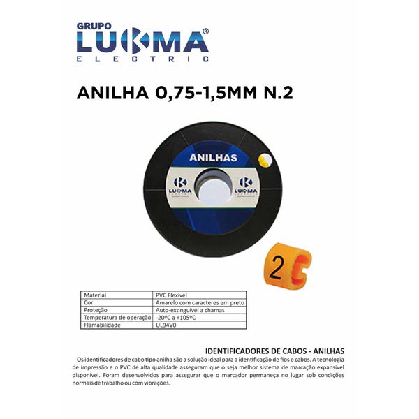 ANILHA 0,75-1,5MM N. 2 LUKMA PACOTE COM 1000