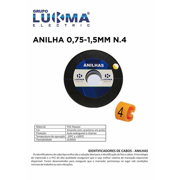 ANILHA 0,75-1,5MM N. 4 LUKMA PACOTE COM 1000
