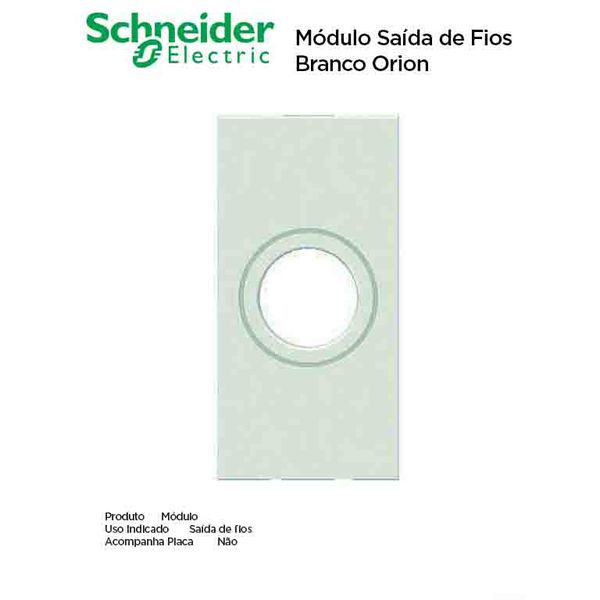 MODULO SAIDA DE FIO (2 PEÇAS) BRANCO ORION