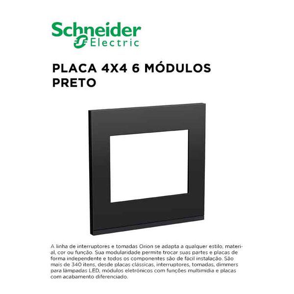 PLACA 4X4 6 MÓDULOS STELLAR BLACK ORION