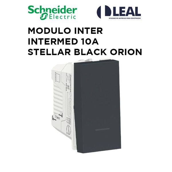 MODULO INTERRUPTOR INTERMEDIÁRIO 10A STELLAR BLACK ORION