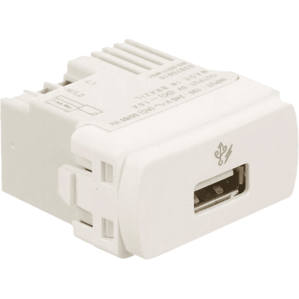 MODULO TOMADA USB 1A BRANCO MILUZ