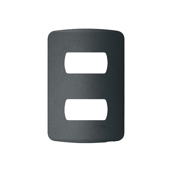 PLACA COM SUPORTE 4X2 2 MÓDULOS HORIZ GRAFITE MILUZ