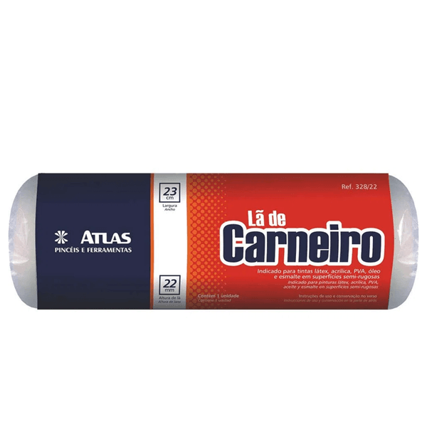 ROLO DE LÃ DE CARNEIRO 23CM ATLAS