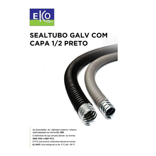 SEALTUBO GALVANIZADO COM CAPA PRETO 1/2X30M (EFRP60-012)